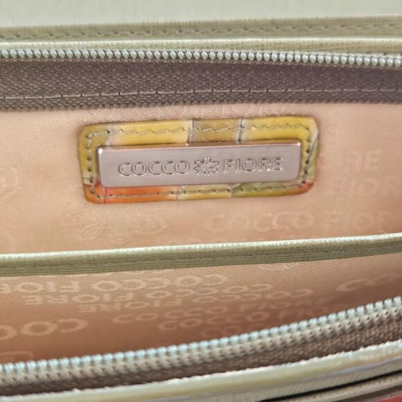 Cocco Fiore Women Clutch Wallet Multi Color Patent Leather Card Holder Purse - Picture 11 of 16